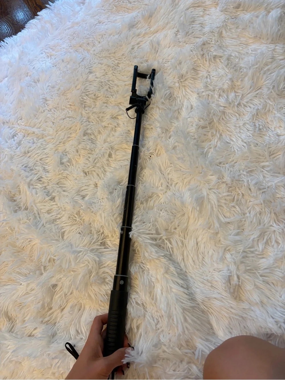 Amazon Black Selfie Stick with Wired Remote